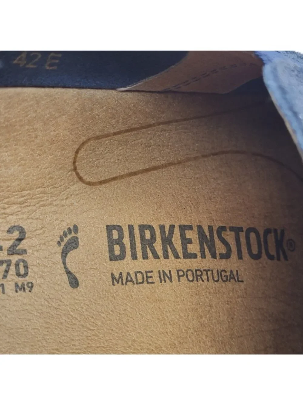 Birkenstock Callan Men’s Slip-On Suede Shoes Size 42 9 US Navy Cork Sole